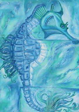 Blue Seahorse