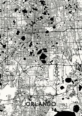 Orlando map white