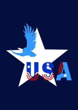 USA Flag Star Eagle