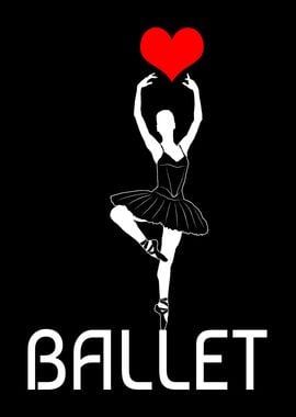 I Love Ballet On Black