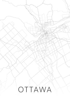 Ottawa Ontario City Map BW