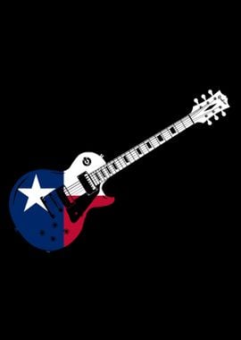 Electric Guitar Texas Flag