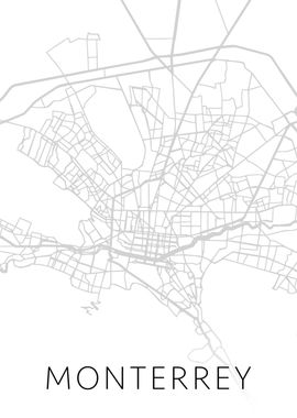 Monterrey Mexico City Map 