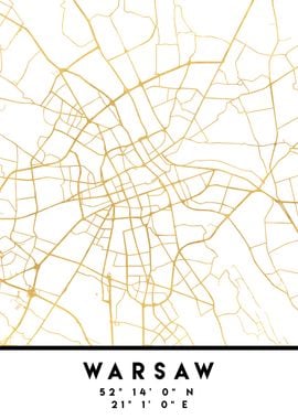 Warsaw Map Poland