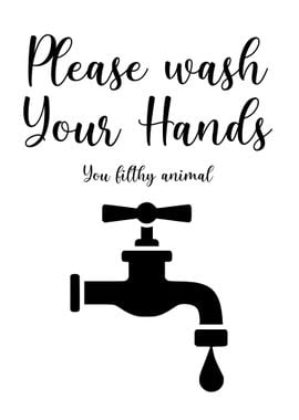 Please Wash Funny Bathroom