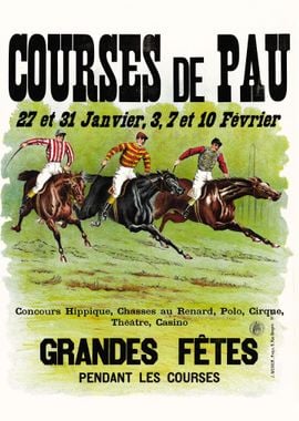 VINTAGE RETRO RACE HORSES