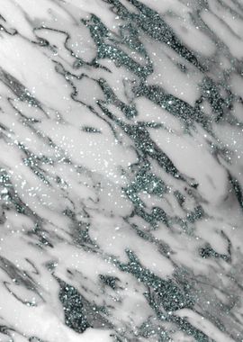 White Marble Blue 1