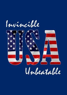 Invincible USA on blue