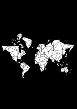 world map black