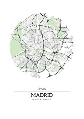 Madrid Spain City Map