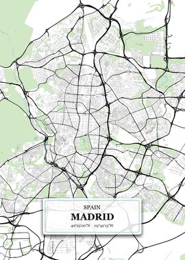 Madrid Spain City Map