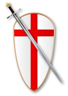 Crusaders Shield and Sword