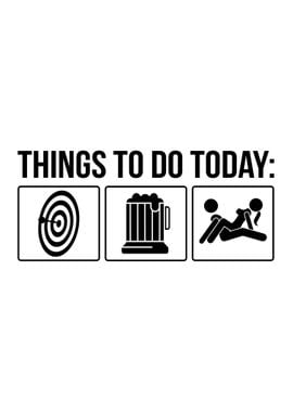 Darts Funny Things To Do Today | Photographic Print