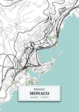 Monaco City Map 