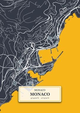 Monaco City Map 