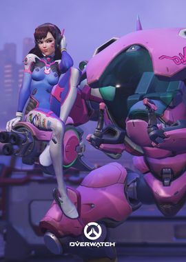 D.VA' Poster, picture, metal print, paint by Overwatch