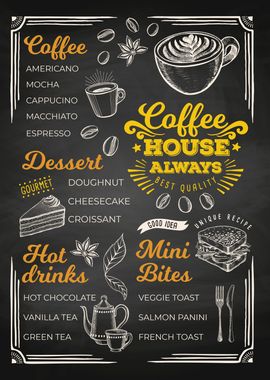 Coffee house blackboard