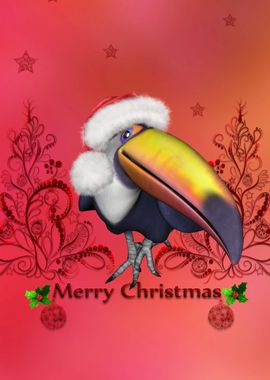 Funny christmas toucan