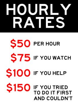 HOURLY RATES Funny USA