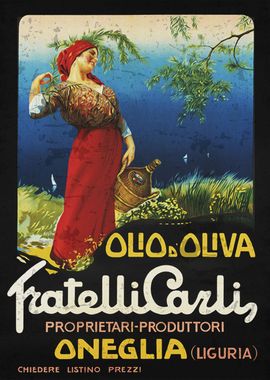 Olive retro poster