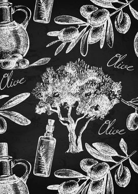 Olive blackboard