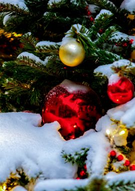 Christmas Tree In Snow