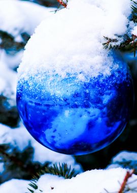 Blue Christmas Ornament