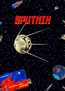 Gagarin space art Sputnik