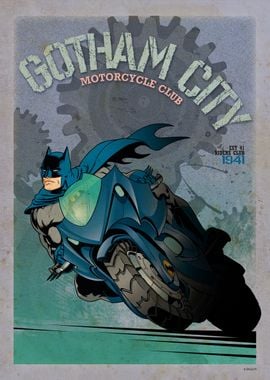 Retro Batman emblem DC Comic Magnet - Sunnyside Gift Shop