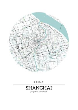 Shanghai China City Map