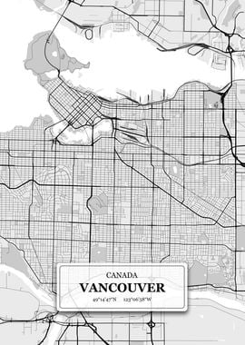 Vancouver Canada City Map 