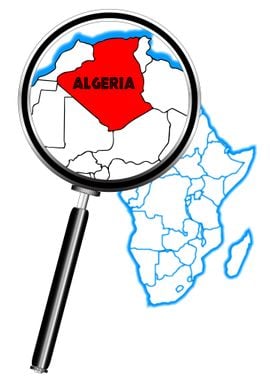 Algeria Magnifying Glass