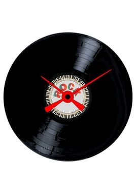 Rock Record Clock Face