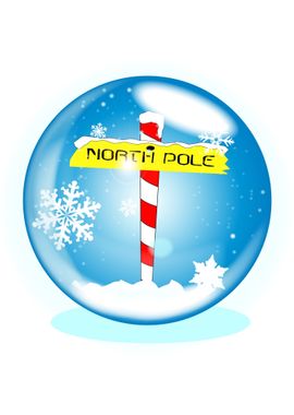 North Pole Winter Globe