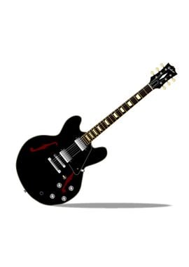 Black Semi Solid Guitar