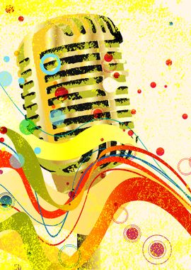 Jazz Microphone Poster