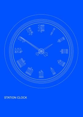 Station Clock Blueprint