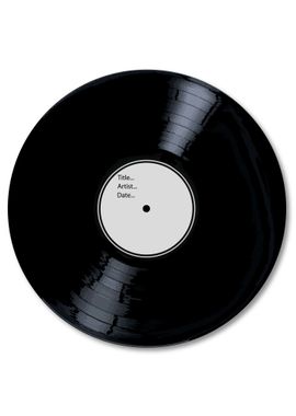 Blank White Record Label