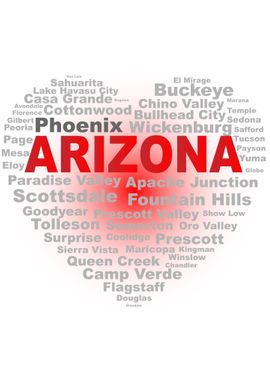 Arizona Word Cloud Heart