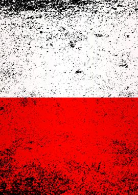 Flag of Poland Grunge