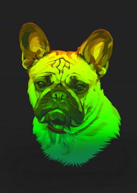 Dog pop art full color