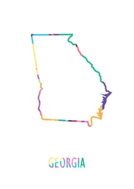 Georgia Map White