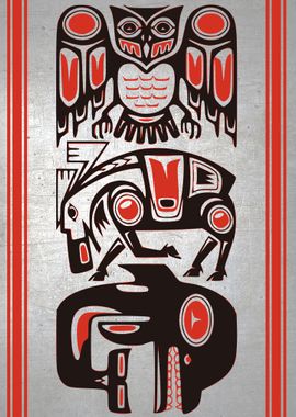 Haida Native Art Totem