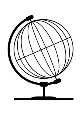 Mounted Wired Globe 