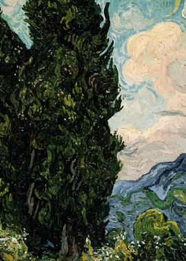 Cypresses Van gogh 