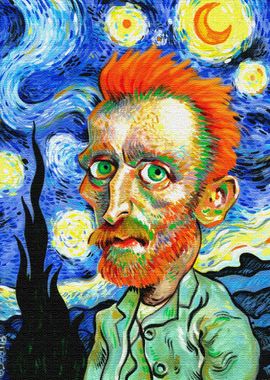 Vincent in a starry night