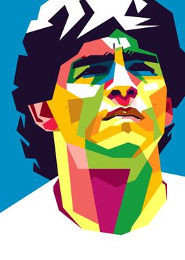 MARADONA FACE WPAP ARTWORK