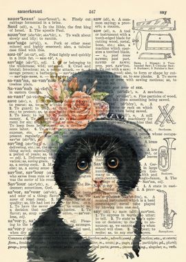 Lady cat and sheet music