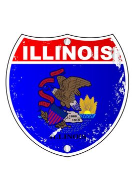 Illinois Flag Sign