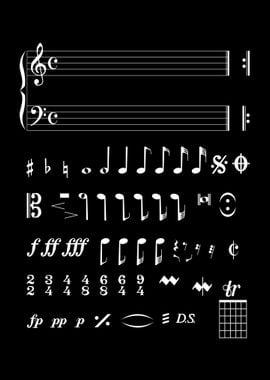 Musical Notation Negative